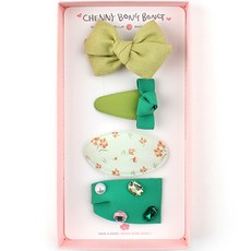 chenny bongbong 女童夏季彩虹髮夾4件組