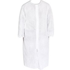 Guardman 工業現場用不織布訪客袍, 白色, 50個