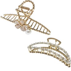 링하나 메탈 대형 집게핀 RK103 2종 세트 A플라워