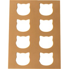 B Home Baking 貓咪8連貓舌餅乾模具, 1個