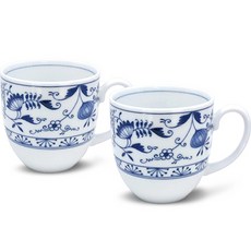 藍洋蔥圖案馬克杯, 2個, 混色