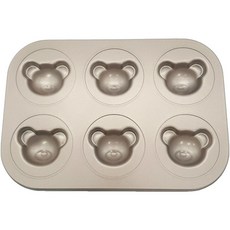 B Home Baking 深款小熊烤盤 6孔, 1個