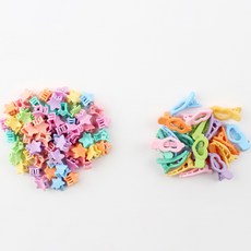 CHENNY BONGBONG 繽紛彩色小抓夾組 星星+愛心 80個