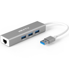 NextU USB-A 轉 USB3.0 千兆 LAN 集線器 NEXT-UH404LAN, 混合色