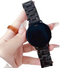 IAMPANDA Galaxy Watch 相容 粉彩錶帶 20mm, 黑色