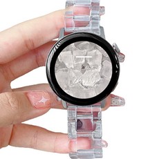 IAMPANDA Galaxy Watch 相容 粉彩錶帶 20mm, 透明