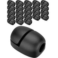 Beurrureikeu 桌用電線整理固定夾, 黑色, 24個