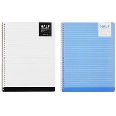 morning glory 9000 A4數學線圈筆記本 2種組, 黑色, 天藍色, 1組