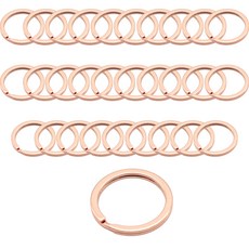 扁平雙O環 內徑24mm, 玫瑰金色, 30個