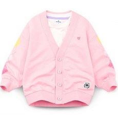 JELISPOON 童款經典簡約菱格印花開襟外套