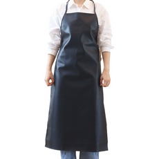 cofv 多用途工作用皮革防水長版圍裙, 黑色, 1個
