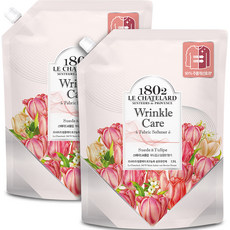 1802 LE CHATELARD 抗皺超濃縮衣物柔軟精 麂皮與鬱金香 補充包, 1.5L, 2個