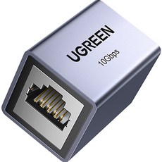 UGREEN 綠聯 10Gbps 網路延長轉接頭 梯形母座對接頭 RJ45, 1個, 混色