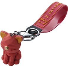 꼬까 고양이 펜던트 자동차 키링, 1개, 핑크