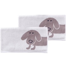 ZBIBI 棉質狗狗運動運動毛巾, 灰色, 2個