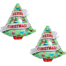 Dasababa 聖誕室內裝飾氣球 糖果樹 2入, 混合色