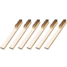 World Clean 木柄鋼絲刷 大型, 6個, 混合顏色