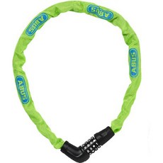 ABUS 自行車鏈條密碼鎖 5805c 75cm, 萊姆綠, 1個