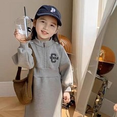 女童款Ella半拉鍊連身裙