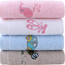 ZBIBI 棉質角色刺繡掛式毛巾 4件組, 混色, 1組