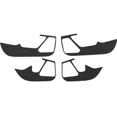 MAYTON 原廠 皮革 防刮 車門保護蓋 組, 起亞 EV6, 黑色