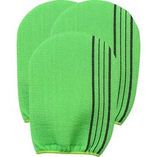 ZBIBI 去角質沐浴手套義大利巾, 1入, 3個, 綠色