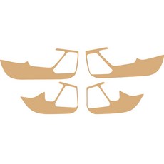 메이튼 스크래치 순정 컬러 가죽 도어커버, 기아 EV6, 새들브라운