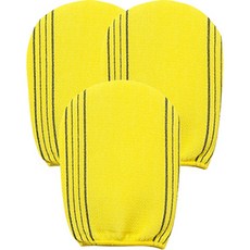 ZBIBI 去角質沐浴手套義大利巾, 1入, 3個, 黃色