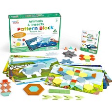 hand2mind Learning Resources 回收動物圖案積木 IN94461, 單品, 1個