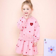 JELISPOON 女童款迷你愛心層次洋裝