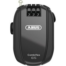 ABUS Combi-Flex Stopover自行車捲筒鎖號碼鎖 自行車鎖 65cm, 黑色, 1個