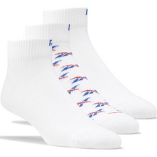 리복 남녀공용 CL FO 발목 양말 3켤레 세트, 화이트, 1세트