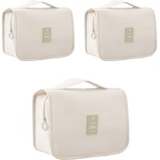 MONACO OLIVE 掛勾捲旅行用化妝包 3入