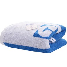 Boorepick Geebee文字藍色白色運動毛巾, 1個, 藍色