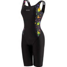 koogi adventure 女款U型美背五分室內連身泳衣 KS-Q8505