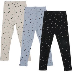레인보우키즈 아동용 골지도트 레깅스 3종 세트