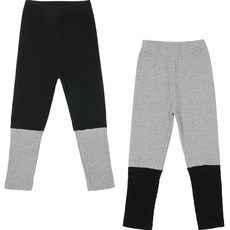 Rainbow Kids 兒童餅乾羅紋撞色內搭褲 2件組