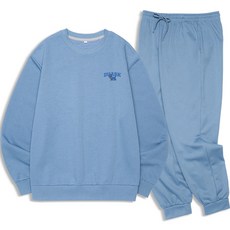 듀아크 남성용 블루캣 스몰로고 멀티웨어 스웻셔츠 조거팬츠 셋업 세트