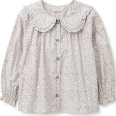 Perimitz 女童款花朵翻領雪紡衫 P2332B351