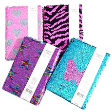 水晶亮片萬年手帳4件組, 混色