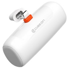 큐브온 PD 20W 고속 충전 거치 도킹형 미니 보조배터리 4900mAh 애플8핀, SPE-B2PA5PD20W8P(8핀), 화이트