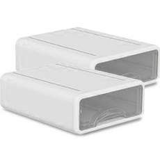 Market Plan Serenity 透明收納盒 小型, 2個, 白色