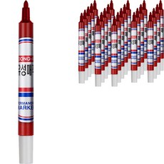 DONG-A 油性麥克筆 圓頭 12入, 紅色