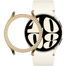 스페이스쉴드 더블 샤인 큐빅 범퍼 케이스 44mm, 골드, 1개