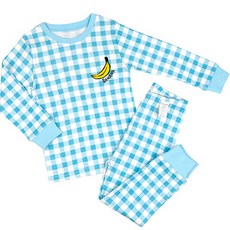 Maykids 童款30支棉香蕉格紋家居服套裝