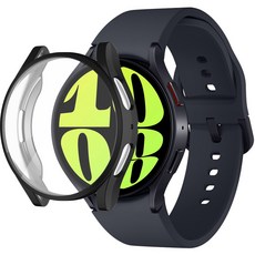 SPACE SHIELD Galaxy Watch 6 相容全覆蓋保護殼 40mm, 黑色