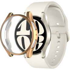 SPACE SHIELD Galaxy Watch 6 相容全覆蓋保護殼 40mm, 玫瑰金