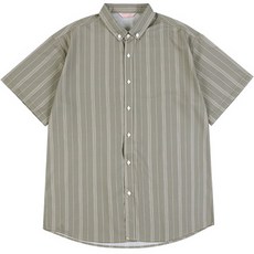 파이브엑스라지 남성용 빅사이즈 라이트 스트라이프 반팔 셔츠