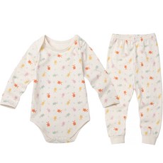 위드오가닉 신생아 바디수트 + 바지 세트