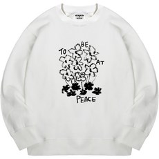 오티디 프리미엄 쮸리 피스플라워 오버핏 맨투맨